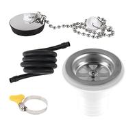 Connecteur De Vidange D'évier De Camping-car - Filtre De Bassin Anti-obstruction, Tuyau D'évacuation Flexible | Mise À Niveau De Plomberie Marine 0.3kg, Raccord En Acier Inoxydable ABS Pour Re