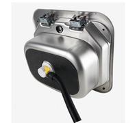 Connecteur de vidange d'évier en acier inoxydable avec raccord coudé à 90 degrés pour camping-car et yacht - ABS + adaptateur d'égout en acier inoxydable 304, Leak-P (coude)