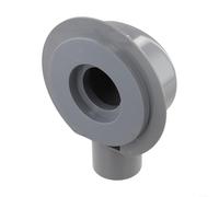Connecteur de vidange en PVC pour tuyaux de 50 à 100 mm, 40 mm de base à bride grise avec design coudé pour fixations européennes de carrelage (50 mm)