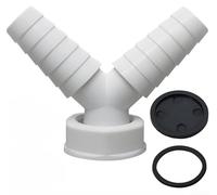 Connecteur de vidange en Y pour machine à laver, séparateur de tuyau d'évacuation en T pour cuisine, lave-vaisselle, plomberie à double sortie, convertisseur de drainage (3,8 cm)