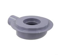 Connecteur de vidange pour tuyaux de 50 mm et 100 mm, adaptateur de tuyau en PVC avec base à bride, design Euro 40 vers coude, matériel de drainage de salle de bain en plastique gris (40 mm)