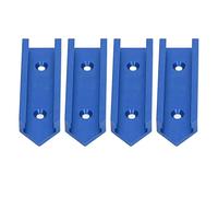 Connecteur de voie en T en alliage d'aluminium, haute précision, utilisation pratique, 4 pièces pour le travail du bois Total (Blue)