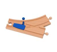 Connecteur de voie ferroviaire en bois, ensemble de train de pièce ferroviaire, accessoires pour enfants, jouet de piste de train avec bords doux, accessoires de chemin de fer pour les tout-petits