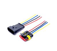 Connecteur de Voiture 1 2 3 4 5 6 P Way, connecteur électrique étanche pour Voiture, connecteur mâle Femelle, Fil 18 AWG, Faisceau pour Voiture et Moto (4 Broches)