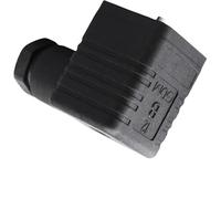 Connecteur d'électrovanne GDM3016 - Prise femelle coudée for transmetteurs de pression, M16, IP65, 250 V 16 A, 3+PE, noir(1pcs)
