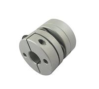Connecteur d'embrayage flexible de fleur de prunier 1 pcs Membrane unique Alésage d'embrayage flexible 11/12/14/15/16/19 mm Alliage d'aluminium Moteur pas à pas d'embrayage d'arbre (12 mm à 19 mm)