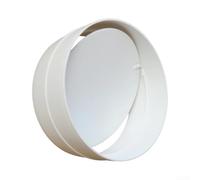 Connecteur d'évacuation de 10,2 cm avec clapet anti-retour - Joint de conduit en polyéthylène pour ventilateur de salle de bain et cuisine Gestion du flux d'air Blanc