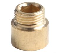 Connecteur d'extension de robinet en laiton G1/2 - Filetage interne externe étanche - Joint de débit d'eau - 1 à 5 cm - Doré - Pour eau potable - Chauffage central chaud et froid - Alimentation