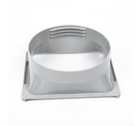 Connecteur d'interface portable pour conduit d'échappement de climatiseur - Adaptateur de tuyau CA de 15 cm de diamètre pour grille d'aération ronde carrée plate - Raccord en plastique blanc grisâtre