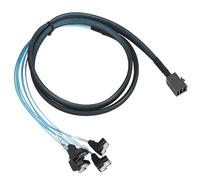 Connecteur d'interface SAS nouvelle génération, Mini SAS SFF-8643 vers SATA 7 broches x 4, matériaux de haute qualité pour une connexion rapide