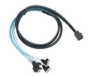 Connecteur d'interface SAS nouvelle génération, Mini SAS SFF-8643 vers SATA 7 broches x 4, matériaux de haute qualité pour une connexion rapide