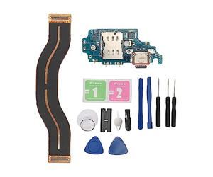 Connecteur Dock pour Galaxy S21 Ultra 5G G998B Version UE, PCB USB C Connecteur Dock Flex Câble Pièce de Réparation avec Kit D'Outils Complet, Assurant Une Installation et