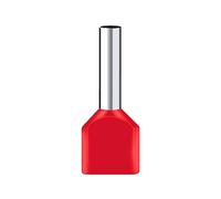 Connecteur Double fil en cuivre rouge, embouts isolés, extrémité de cordon, broche de borne à sertir, connecteur de câble électrique TE7508 DGTVE, 100 pièces ( Color : Red , Size : 100PCS_TE16-14 )