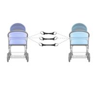 Connecteur double pour poussette - Joints de poussette pour bébé, crochet de liaison de sécurité articulé portable | Combinant 2 poussettes en 1 double poussette, connecteurs amovibles pour poussette