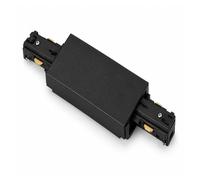 Connecteur Droit Rail Encastrable Monophasé Noir