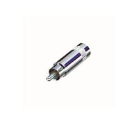 Connecteur Droit RCA Mâle Compact et Résistant Argent