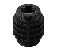 Connecteur E13 étanche IP67 fileté Commutateur réseau Socket CAT5E CAT6A pour affichage LED Automation Communication extérieure Noir