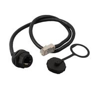 Connecteur E13 étanche IP67 Fileté Femelle pour Coupleur de Commutateur Réseau CAT5E CAT6A Compatible avec Automatisation Industrielle Affichage LED Équipement de Communication Extérieur Noir