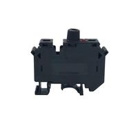 Connecteur électrique 24 V/220 V LED 1 A/2 A/4 A/6 A/10 A, fusible UK10, bornier à vis for rail DIN, 5 pièces, UK10-DREHSILED(Black-With 220V LED,Without Fuse)