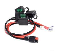 Connecteur électrique 30 A pour Anderson vers terminal O avec fusible 30 A, câble de 0,6 m, noyau en fil de cuivre étamé et gaine en PVC pour des connexions d'alimentation sécurisées