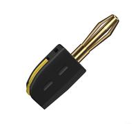 Connecteur électrique 4 mm à connexion rapide Plaqué or Tête de lanterne 32 A 1000 V Nylon ignifuge pour les applications de test d'alimentation (Noir)