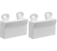 Connecteur electrique - Adaptateur prise - Prise Plate - Raccord electrique - Fiche electrique - Debflex 746814 - Gamme Blok - Adaptateur pour Moulures en Saillie - Blanc (Lot de 2)