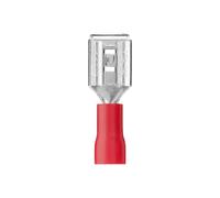 Connecteur electrique | Adaptateur prise | Prise Plate | Raccord electrique | Fiche electrique | Sachet De 10 Clips M/F Pre|Isolee Rouge Dim6,3X0,8mm | Debflex | 711055