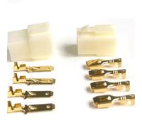 Connecteur électrique Automobile, 5 Jeux de 6.3mm 2/3/4/6/8 Broches DJ7021-6.3, Kits de bornes de câbles for Moto(5Set 4P)