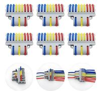 Connecteur Electrique, CESFONJER 6 Pcs SPL-93 Bornes de Connexion, Connecteur Electrique Rapide, Compact Connecteur Ressort Bornier (3 in 9 out)