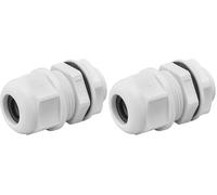 Connecteur electrique - coffret electrique - Passe cable - Raccord - rondelle caoutchouc - Passe Fil - DEBFLEX - 3 Presses étoupes D20 - gris 702271 (Lot de 2)