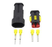 Connecteur électrique d'ampli Super Seal, 1 jeu de 2, 3, 4, 5, 6 broches, lampe au xénon étanche for automobile, prise mâle et femelle(1 Set 2 Pin)