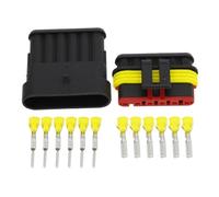 Connecteur électrique d'ampli Super Seal, 1 jeu de 2, 3, 4, 5, 6 broches, lampe au xénon étanche for automobile, prise mâle et femelle(1 Set 6 Pin)