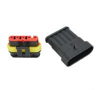 Connecteur électrique étanche 1 à 6 broches Superseal IP67 12 A 600 V Kit de connecteur de fil marin automobile avec boîtier en nylon ignifuge pour voiture bateau (5 broches)