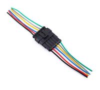 Connecteur électrique étanche à 6 broches pour voiture - Connecteur à 6 voies - Connecteur 6 fils 6P - Connecteur étanche pour voiture - Installation facile : ensemble complet