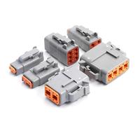 Connecteur électrique étanche à 8 Broches DTM04-8P DTM06-8S for câbles de Calibre 16-22 AWG - Connecteurs cylindriques mâles et Femelles(5Sets DTM06-8S)