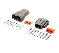 Connecteur électrique étanche à 8 Broches DTM04-8P DTM06-8S for câbles de Calibre 16-22 AWG - Connecteurs cylindriques mâles et Femelles(5Sets DTM-8P WholeSet)