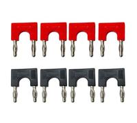 Connecteur électrique fiche Banane 4mm, 8 pièces, Terminal de Prise de Court-Circuit, Adaptateur de Couple, Prise de Ligne de Test d'instrument de Cavalier(4Red 4Black)