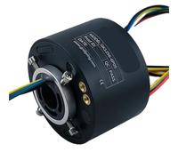 Connecteur électrique rotatif à 360° GK1256-6P10 ID12.7 à bague collectrice conductrice multi-chemins, conception à alésage traversant creux