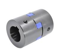 Connecteur en aluminium d'accouplement d'arbre fle Adaptateur d'arbre de moteur en acier moulé L100 D64 L87, couplage Transition, pince coupleur prune for à couple élevé(35-35mm)