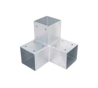 Connecteur en bois HEB-22 - Modèle d'angle pour 3 poutres de 90 x 90 mm - Coin de poteau - Sabot de poteau - Connecteur de poteaux