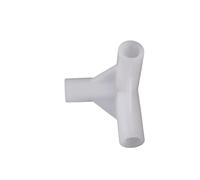 Connecteur en plastique blanc ID 8 mm, coude droit, joint en T stéréoscopique, for jardin, verger, pelouse, irrigation, bricolage, tente, étagère, raccords de tuyauterie, 1/10 pièces(Stereoscopic Tee,