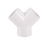 Connecteur en plastique PVC incliné en forme de Y, 1 pièce, tuyau d'alimentation en eau, raccords de tuyaux à Joint bifurqué à 3 voies(20mm)