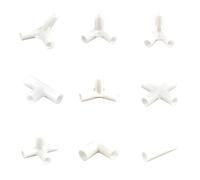 Connecteur en PVC 60 ° 90 ° 120 ° 135 °, diamètre intérieur 12mm, connecteurs en T, coude droit, raccord de tuyau croisé, raccords de tuyaux de jardin, 2 pièces(Cross Connector)