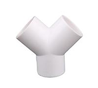 Connecteur en PVC Y à 3 voies, connecteur d'irrigation de jardin, adaptateur de Tube de tuyau d'aquarium, 1 pièces(WHITE,32mm)