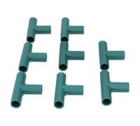 Connecteur en T de Support d'usine, connecteur en forme de T 8 pièces | Connecteurs en T en forme de T pour Support de plantes de jardin de 16mm, pour cadres de serre, poteaux de Support, étagères