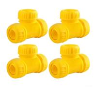 Connecteur en T de tuyau d'arrosage à 3 voies - Répartiteur d'eau à connexion rapide pour tuyaux de 2,5 cm, 1,27 cm, adaptateur en plastique anti-fuite durable pour irrigation de cour (2,5 cm)