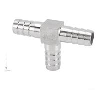 Connecteur en T de type T en acier inoxydable 304 à dégagement rapide pour systèmes de tuyaux de gaz et d'eau, joint en métal argenté avec filetage lisse pour projets de plomberie 7,9 cm (15 mm)