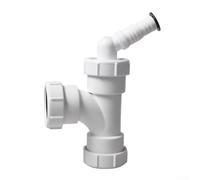 Connecteur en T en PVC de 40 mm pour évier - Raccord droit à trois voies de tuyau d'évacuation de cuisine - Joint de plomberie pour système de drainage