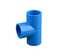 Connecteur en T en PVC type T, adaptateur de Tube à 3 voies, raccords de tuyaux d'eau, alimentation en eau d'irrigation de jardin, 1 pièces(Blue,50mm)