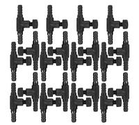 Connecteur en t pour Aquarium en ABS Noir, Tube à 3 Voies, Valve de contrôle du débit d'air, Accessoires de Pompe à oxygène pour Aquarium, 20 pièces